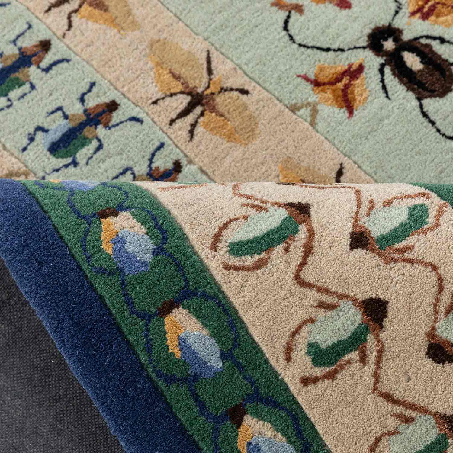 Lapiz Mosaic Hand Tufted Woollen And Viscose Rug By Varun Rana