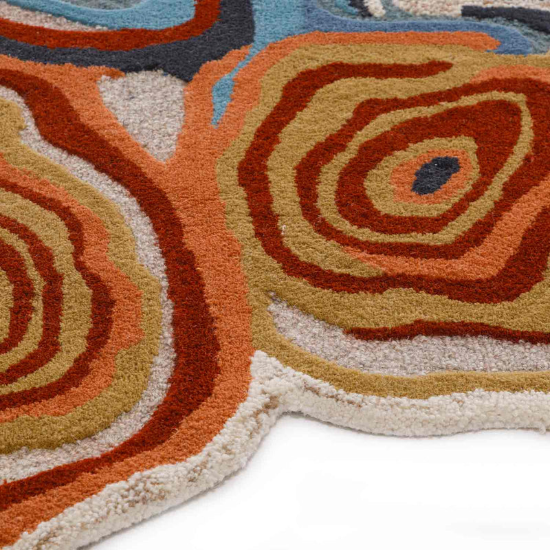 Aquatic  Hand Tufted Woollen And Cotton Rug
