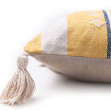 Tribecca Woven Stripe Cotton Chambray Lumbar Cushion Cover