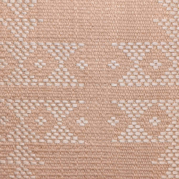 Nazakat Hand Woven Beige Cotton Cushion Cover