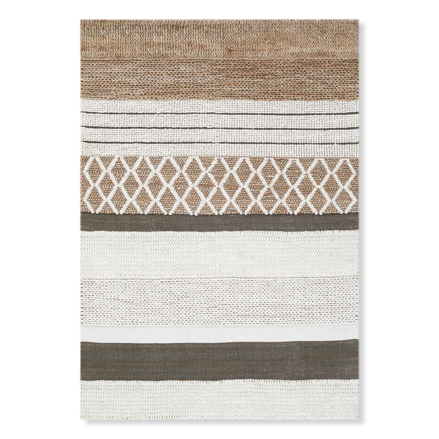 Fusion Flat Weave Wool And Jute Dhurrie