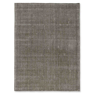 Charcoal Handloom Woollen And Polyester Rug
