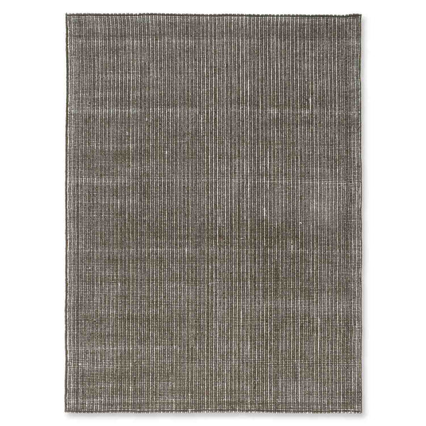 Charcoal Handloom Woollen And Polyester Rug
