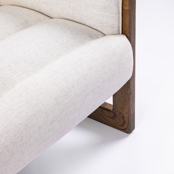 Loose Oak Lounge Chair - White