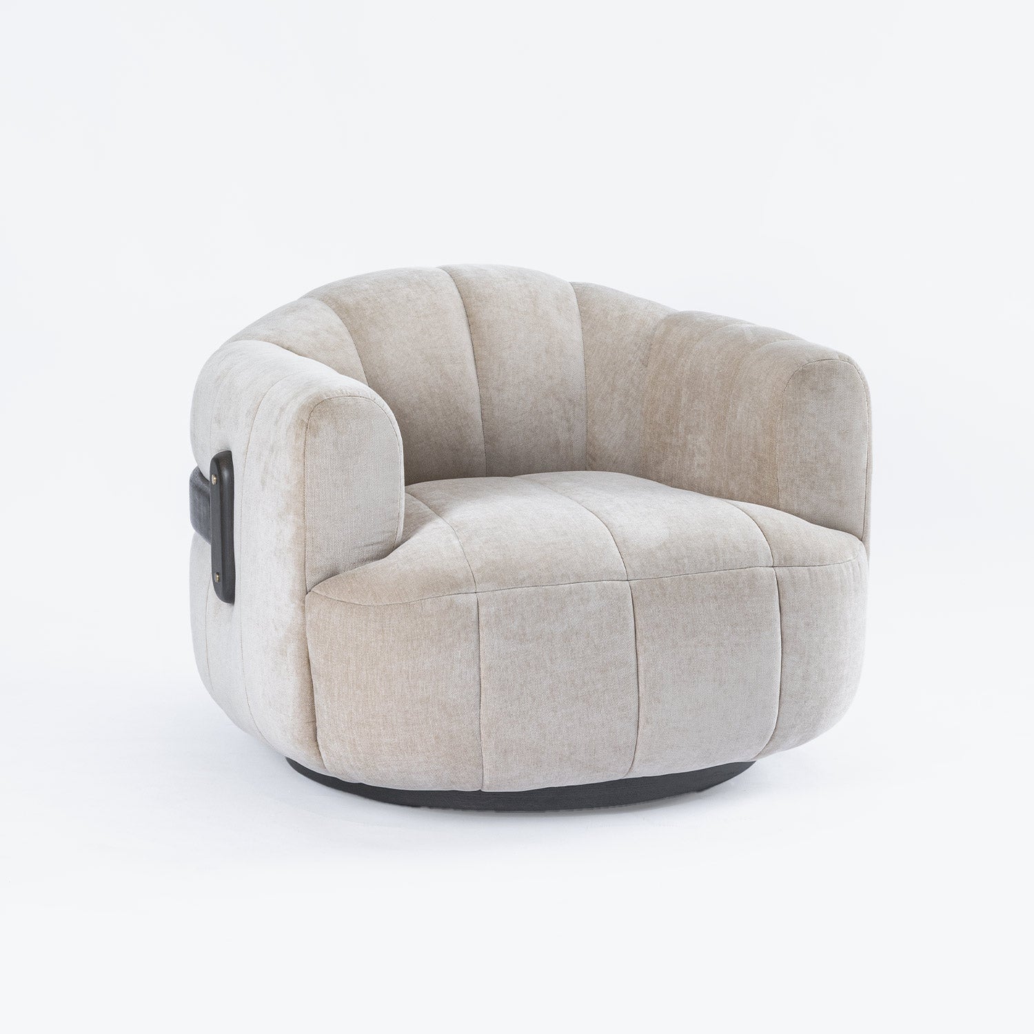 Maro Swivel Armchair - Beige