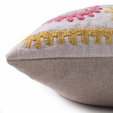 Bohobloom Cotton Linen Machine Embroidered Cushion Cover