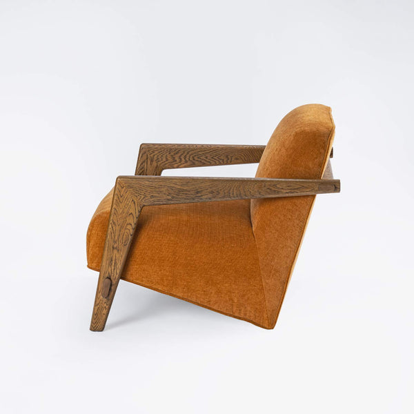 Hyke Oak Low Back Armchair - Amber