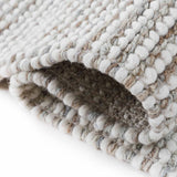 Self Textured Flat Weave Wool And Jute Dhurrie