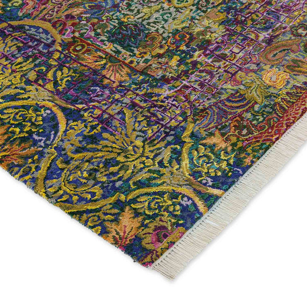 Crown Jewel Hand Knotted Woollen And Viscose Rug By Smitha Zachariah
