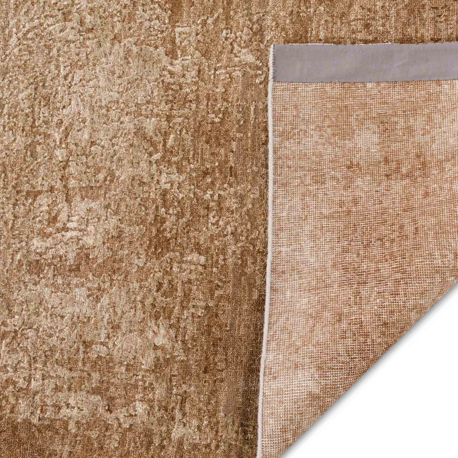 Cinnamon Hand Knotted Woollen And Silk Rug