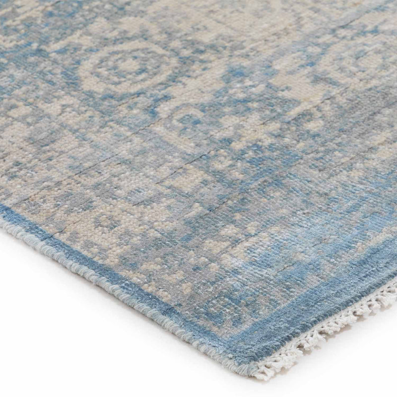 Aasmani Hand knotted Woollen  And Silk Rug