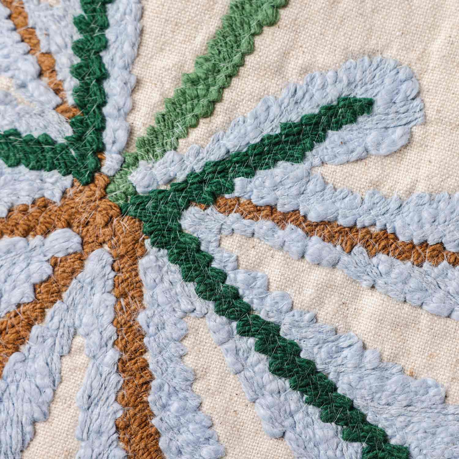 Bloom Embroidered Cotton Flex Cushion Cover