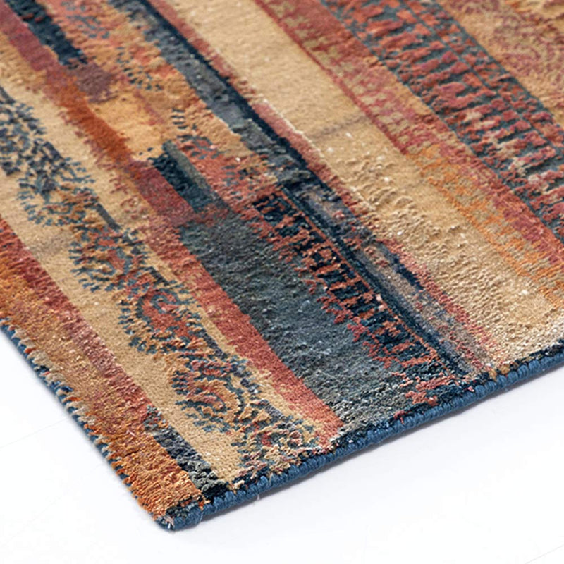 Pochampally Hand Knotted Woollen And Silk Rug  By Abraham & Thakore