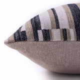 Monaco Strype Handloom Cotton Lumbar Cushion Cover