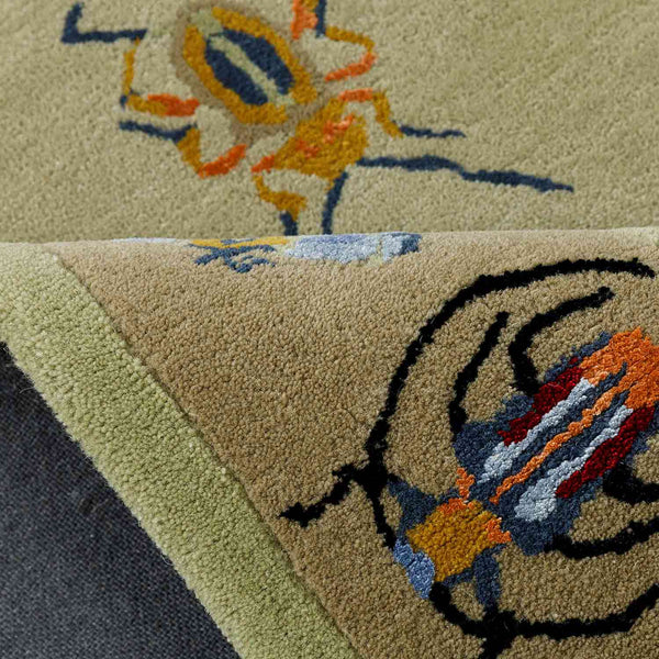 Vitrine Jade Hand Tufted Woollen And Viscose Rug By Varun Rana