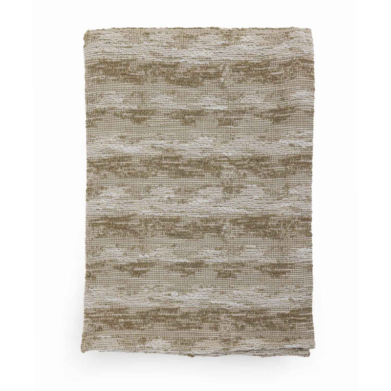 Cotton Jacquard Tawn Throw