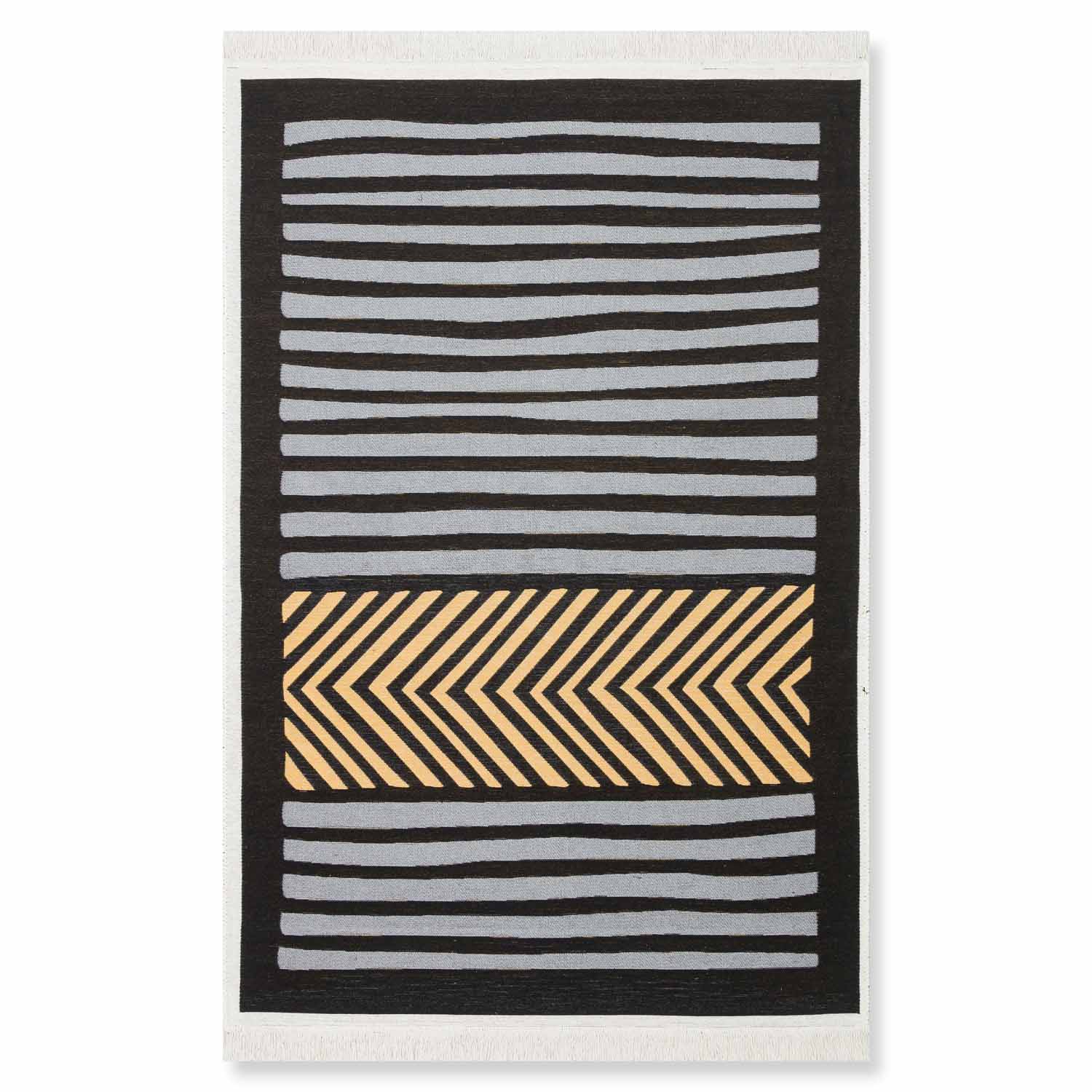 Metric Recycled Cotton Reversible Kilim