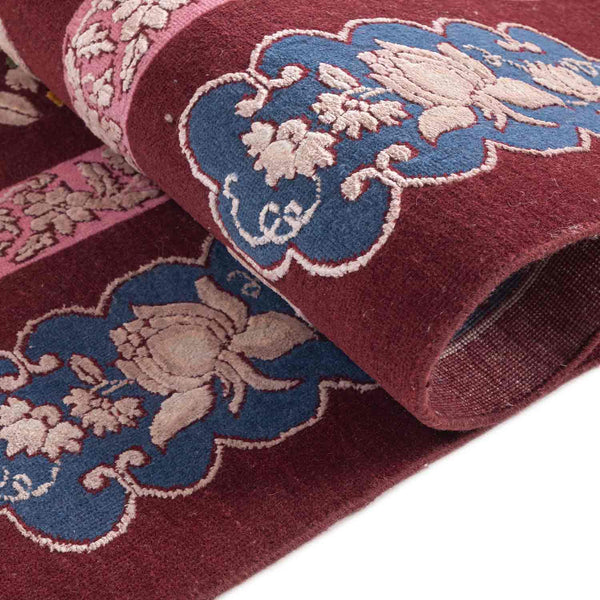 Arabesque Hand Knotted Woollen And Silk Rug By Ashdeen