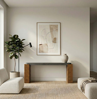 Madison Oak Console Table - Black