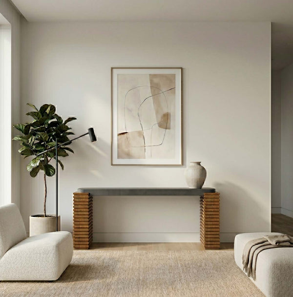 Madison Oak Console Table - Black
