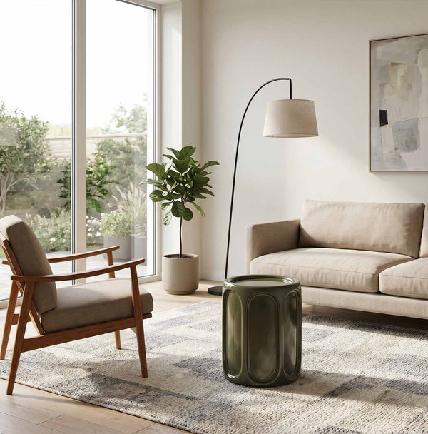 Tona End Table - Olive