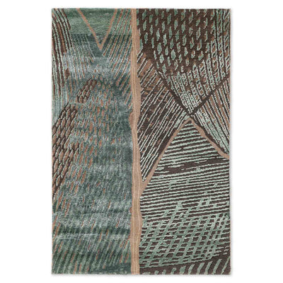 Vena Tera Hand Knotted Woollen And Viscose Rug
