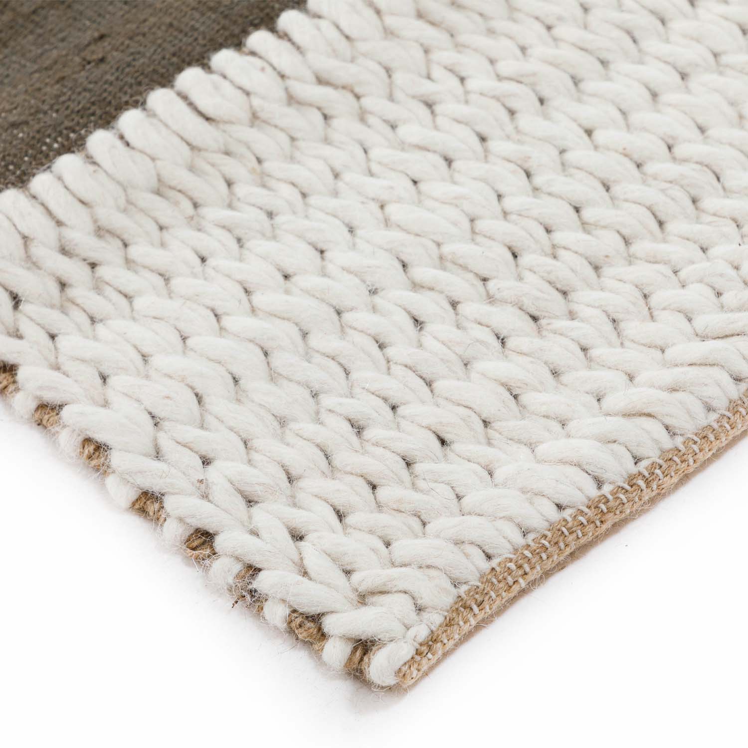 Fusion Flat Weave Wool And Jute Dhurrie