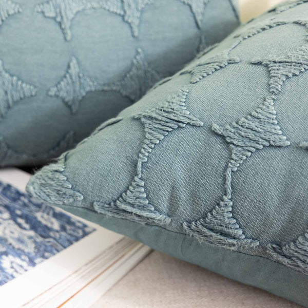 Star-Light Cotton Embroidered Cushion Cover