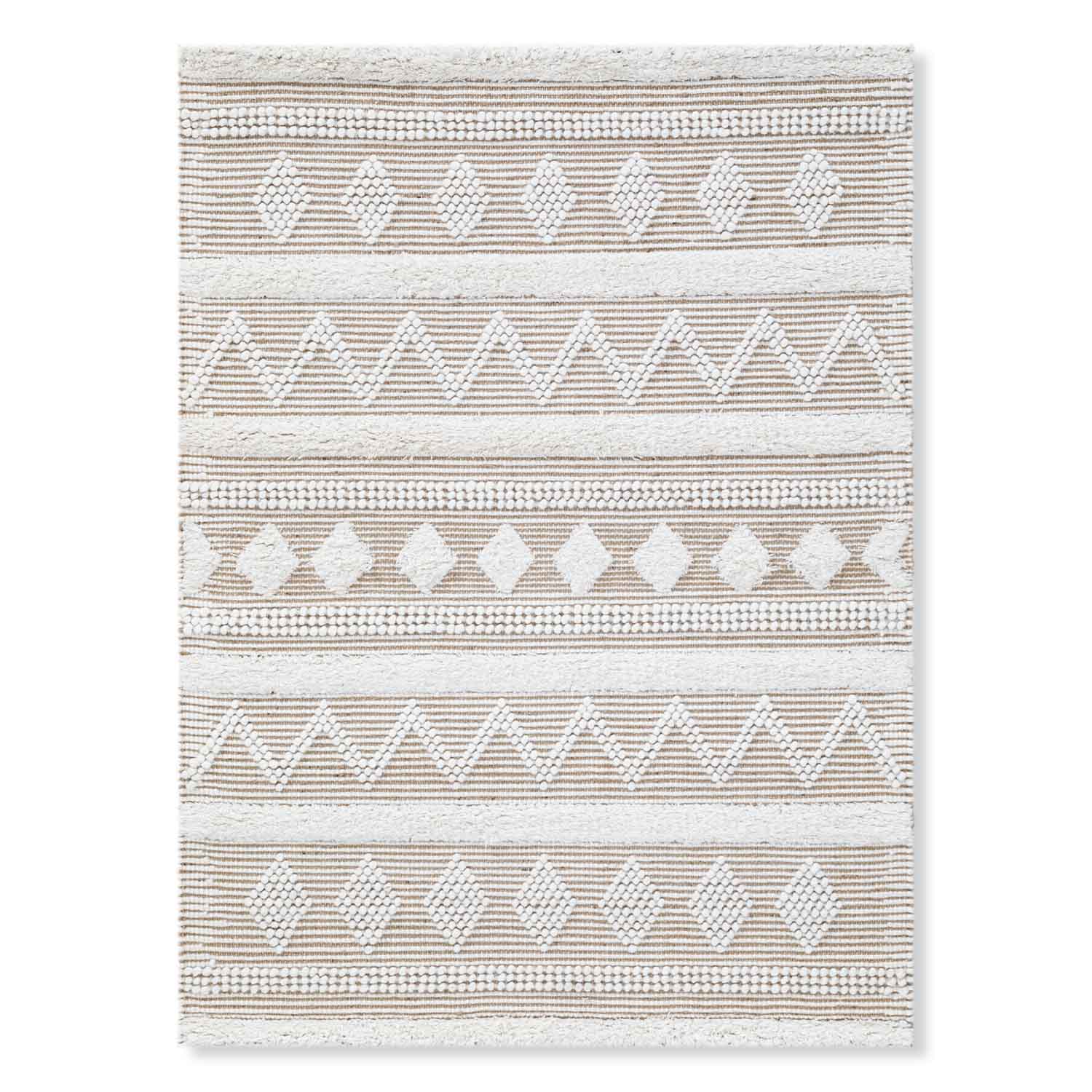 Diamond Flat Weave Wool And Jute Dhurrie