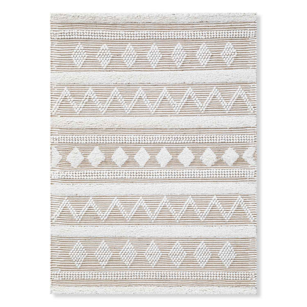 Diamond Flat Weave Wool And Jute Dhurrie