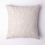 Raha embroidered cotton chambray cushion cover
