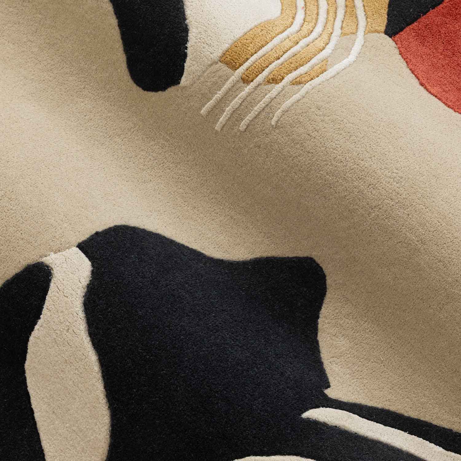 Tikli Hand Tufted Woollen And Viscose Rug