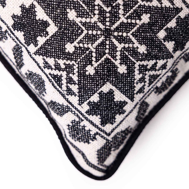 Sara Embroidered Dori Piping Cushion Cover