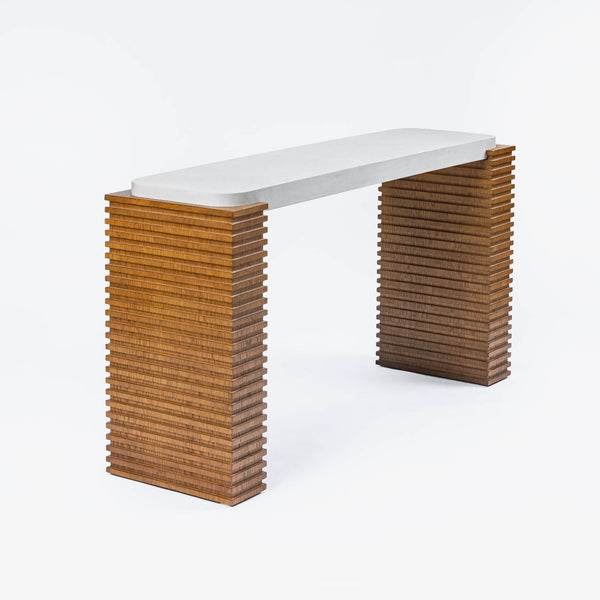 Madison Oak Console Table - White
