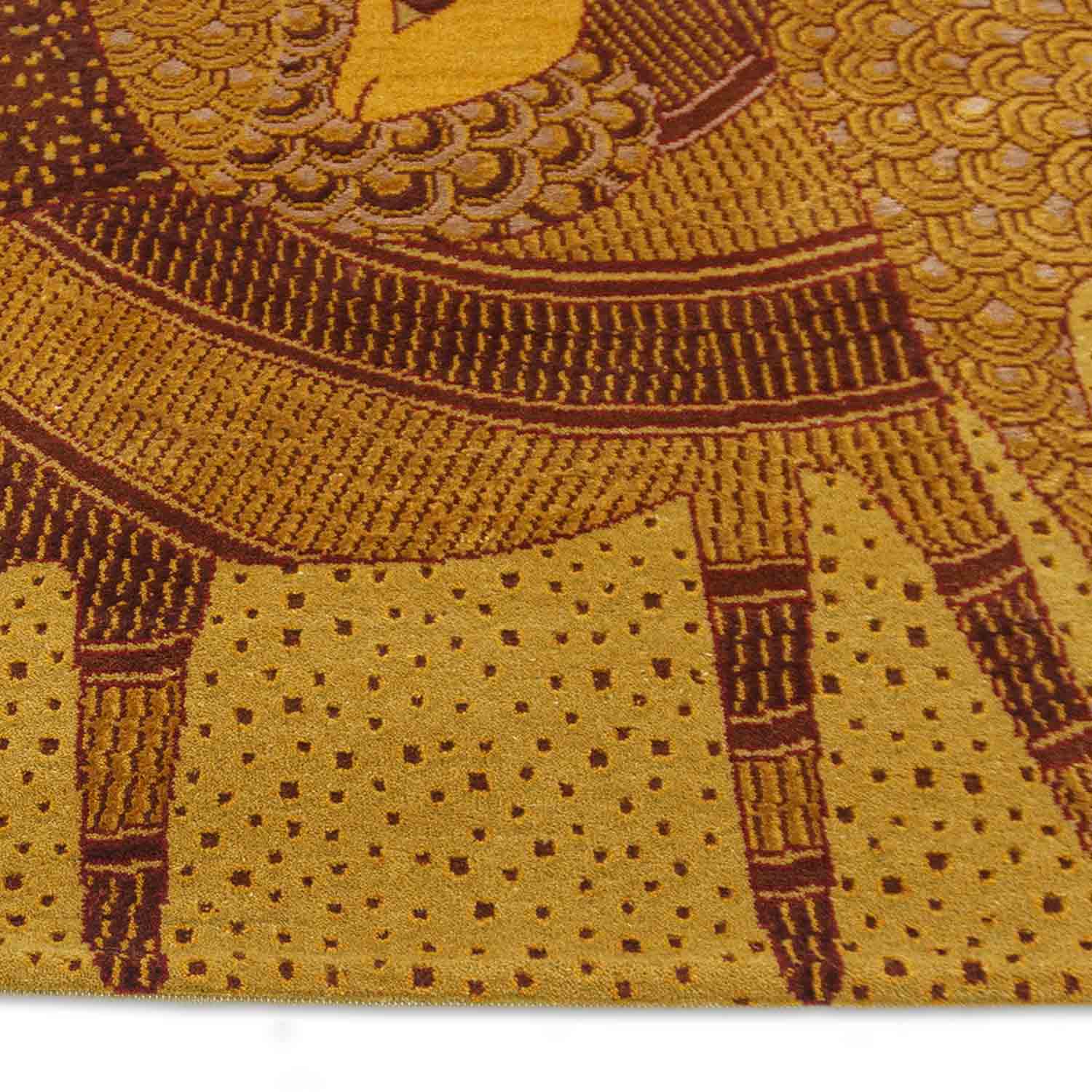 Mrigya Hand Knotted Woollen And Viscose Rug