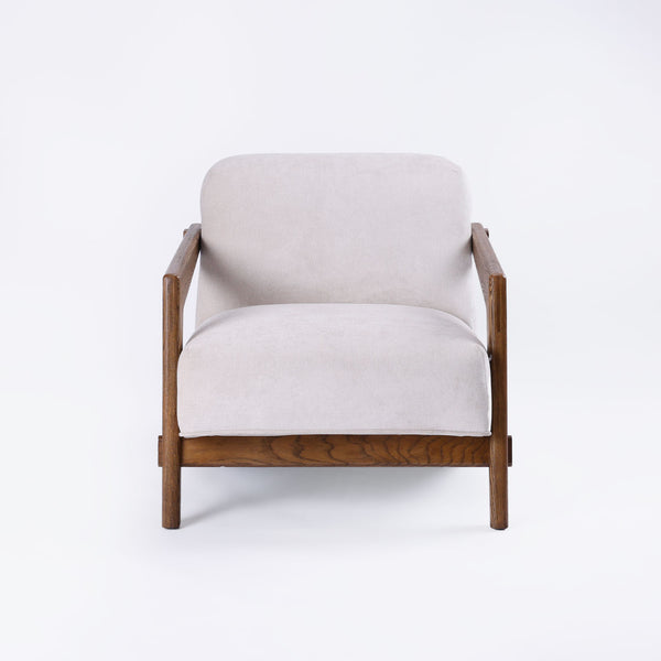 Hyke Oak Low Back Armchair - Barley Brush