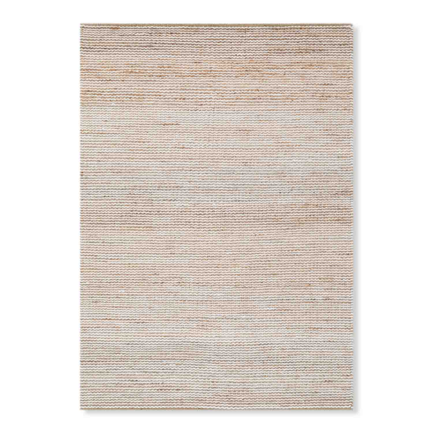 Textured Flatweave Wool And Jute Dhurrie