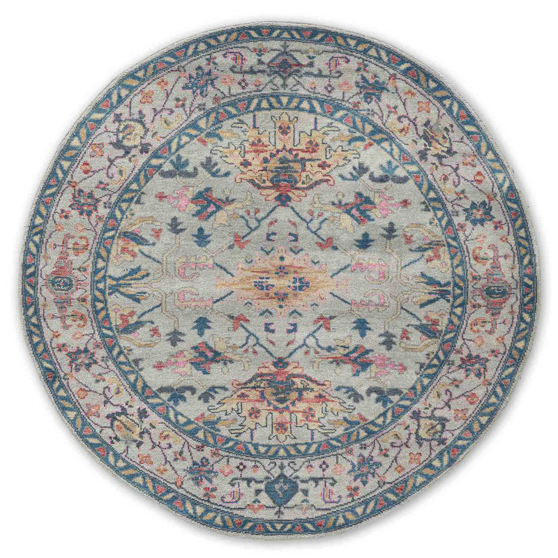 Maheep Hand Knotted Woollen Round Rug
