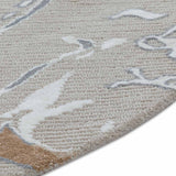 Slate Woollen And Cotton Round Rug