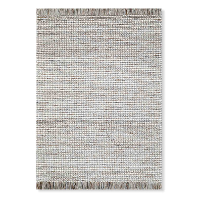 Self Textured Flat Weave Wool And Jute Dhurrie