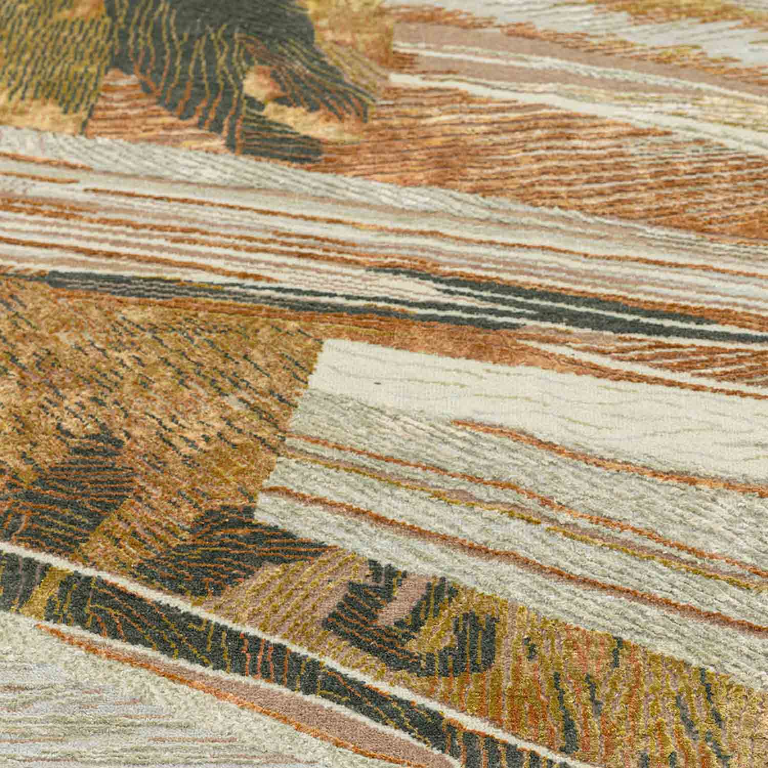 Pyroform Hand Knotted Woollen And Viscose Rug