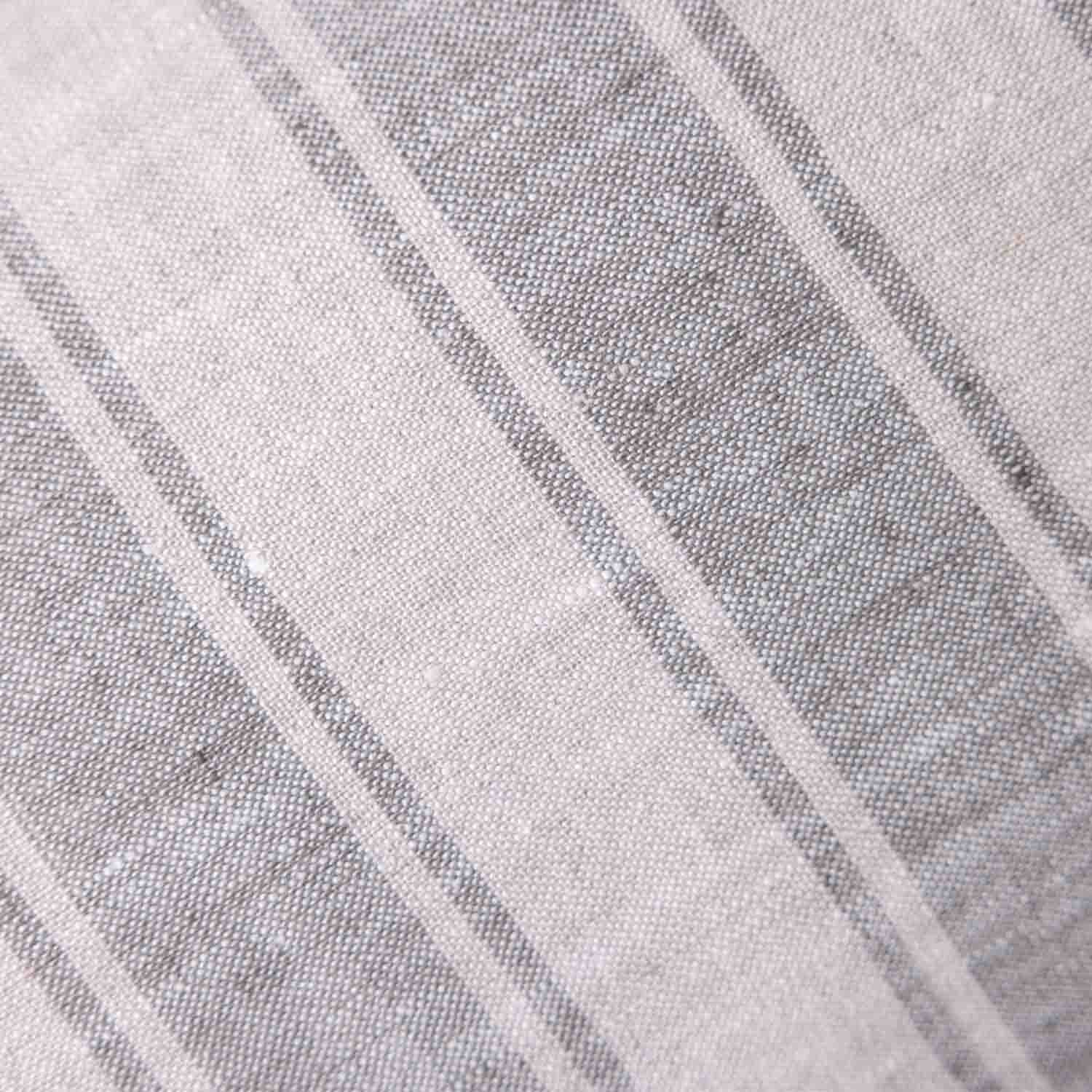 Groove Handloom Chambray Stripe Lumbar Cushion Cover