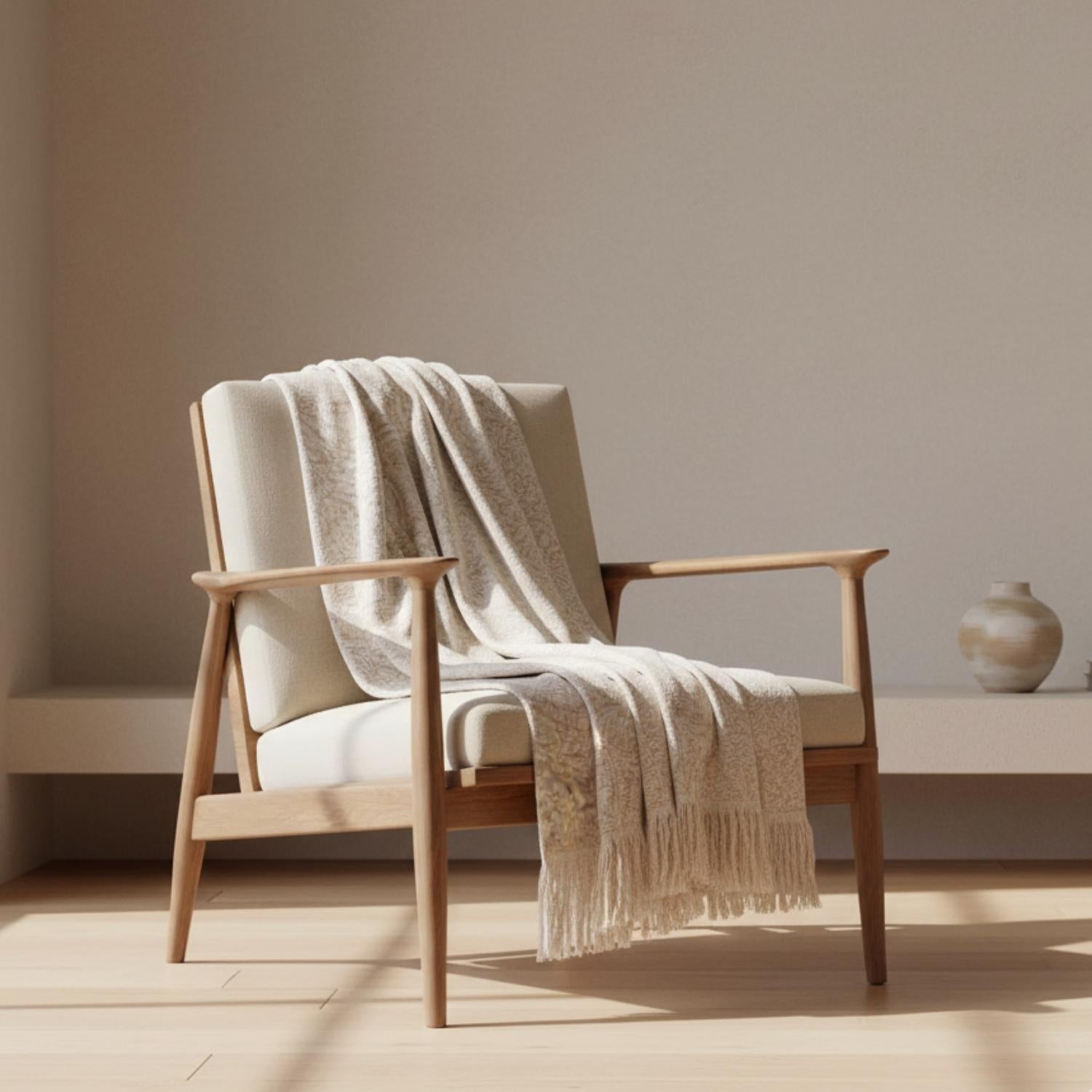 Cotton Jacquard Nutmeg Throw