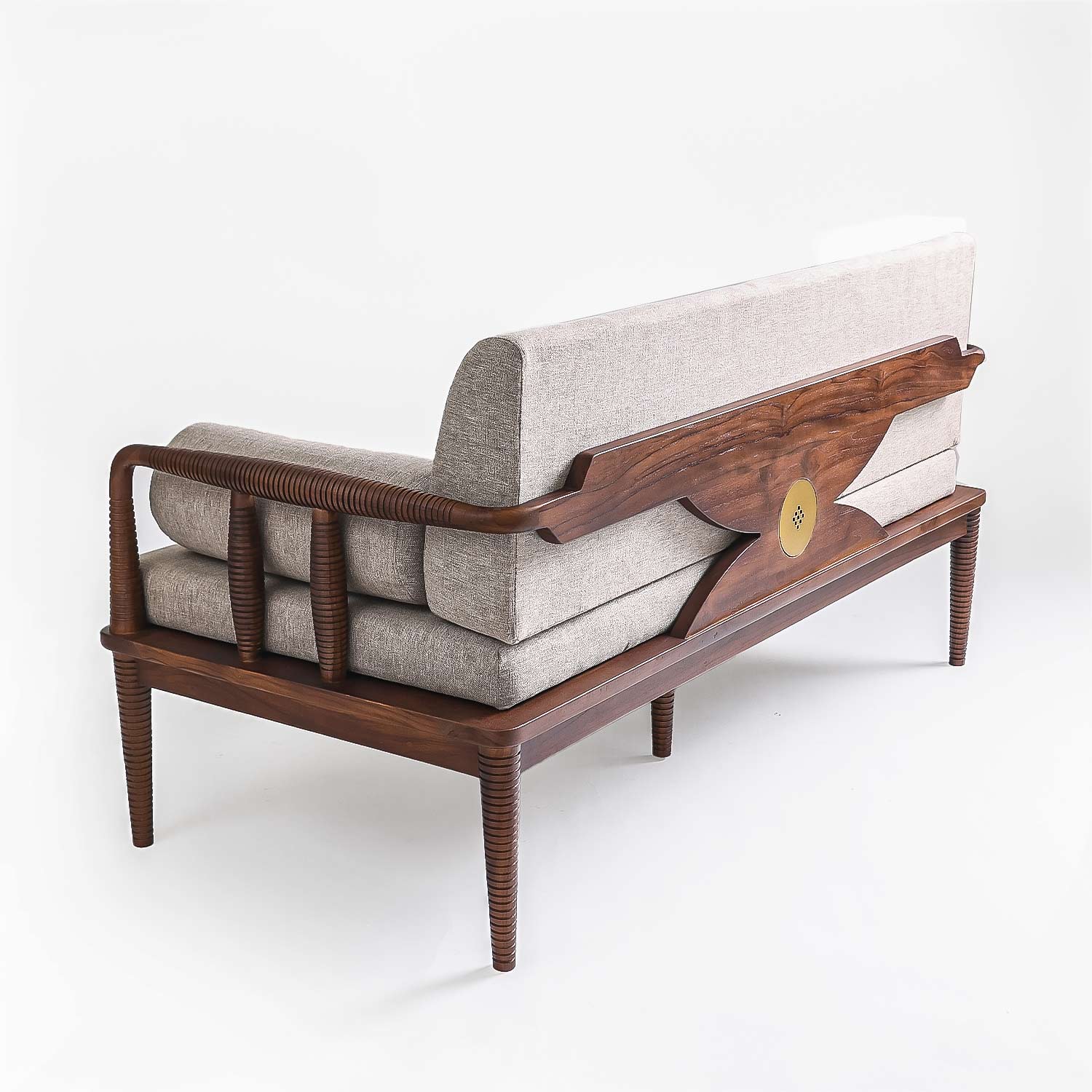 Aranya Double Seater sofa(Wood Piers)