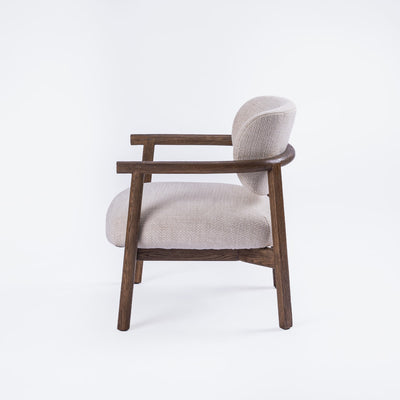 Alabat Oak Lounge Chair - Latte