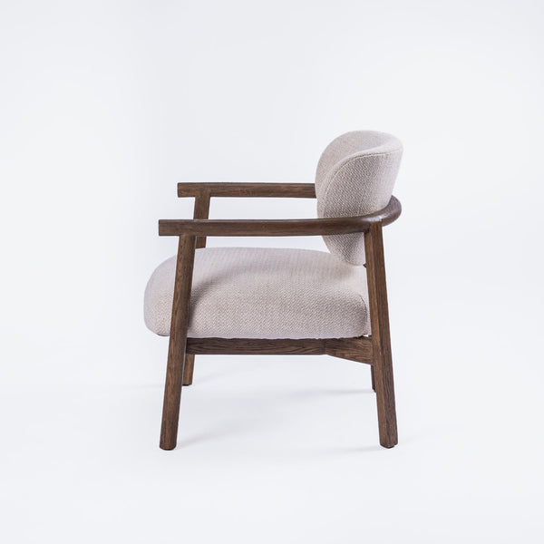 Alabat Oak Lounge Chair - Latte