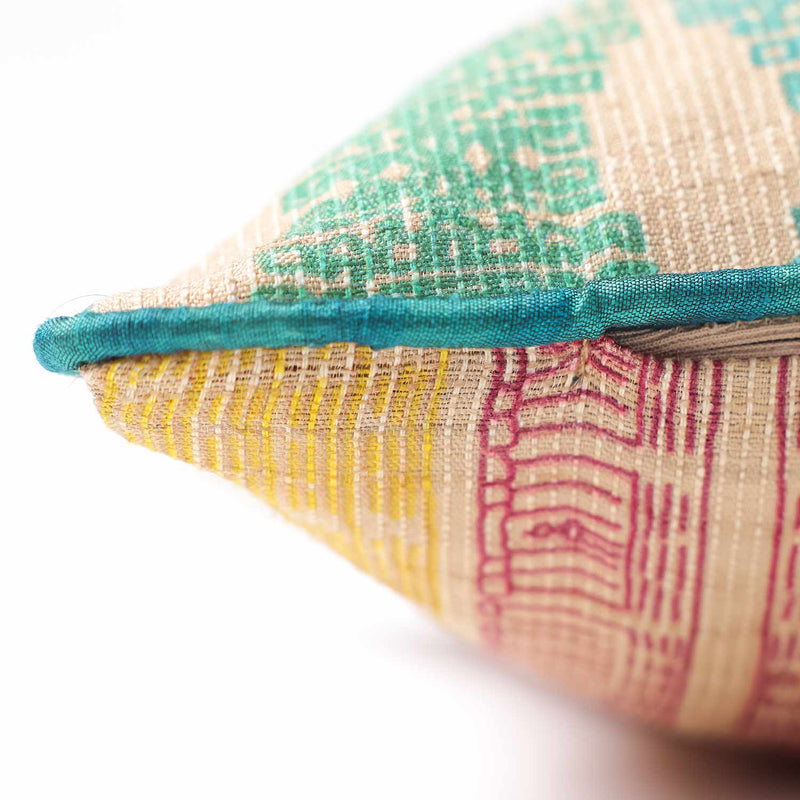 Fiortan Tassar Silk Digital Printed Cushion Cover By Mariella Ienna