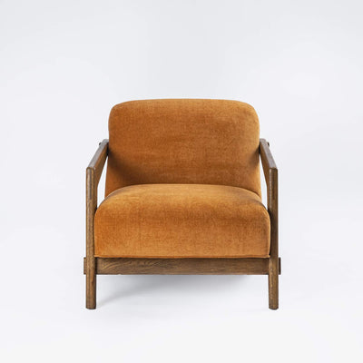 Hyke Oak Low Back Armchair - Amber