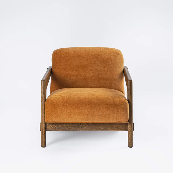 Hyke Oak Low Back Armchair - Amber