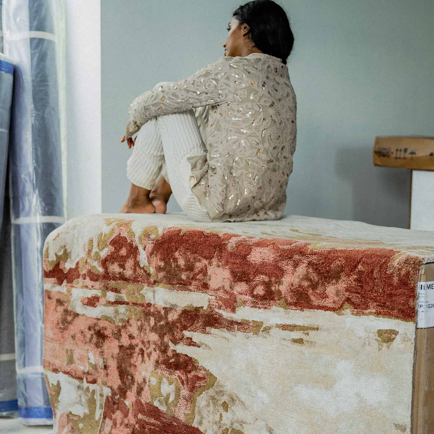 Rive Hand Tufted Woollen And Viscose Rug